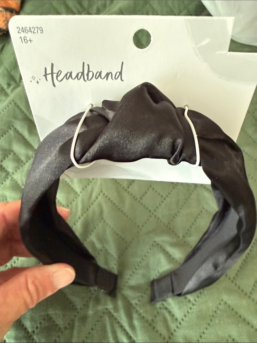 Black Satin Twist Headband